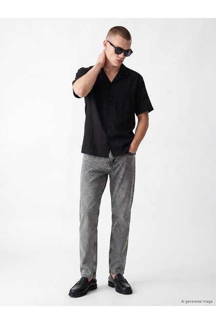 Xside Anthracite 700 Straight Fit Men's Jean Trousers