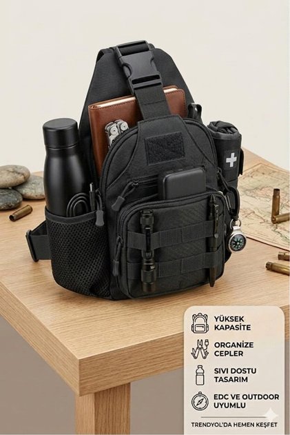 Çok amaçlı Taktik Çanta - Motosiklet Motorcu Çantası - Avcı Çantası - Outdoor Göğüs Bel Çantası