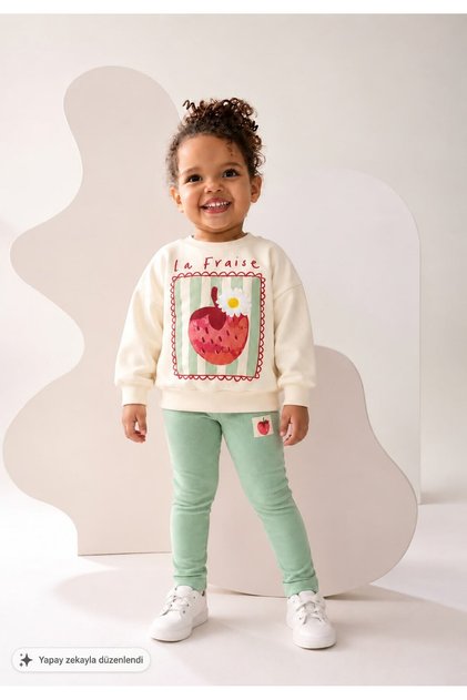 Girl's Casual Set - Trendy Printed 2-Piece Set 12940
