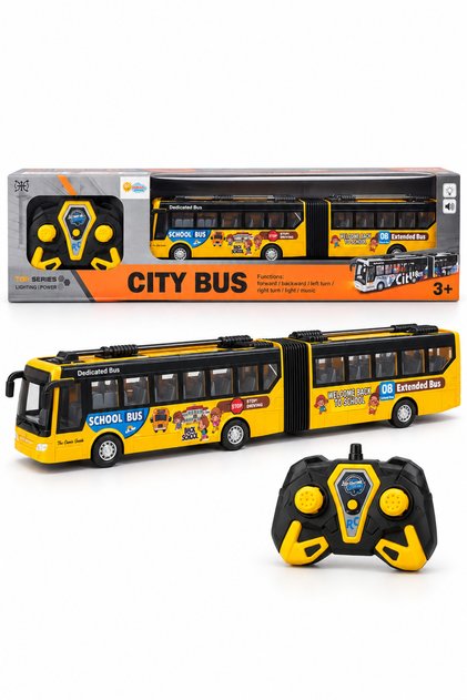 Uzaktan Kumandalı Körüklü Şehir Otobüsü Işıklı Müzikli Büyük Boy Oyuncak City Bus 3+ Yaş