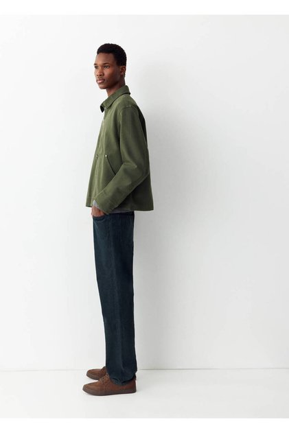Regular fit yıkanmış görünümlü jean pantolon