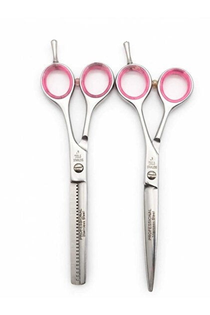 Saç kesim makas profesyonel japan paslanmaz çelik jilet ağız diş seti 6inc deri çanta hediye geliyor