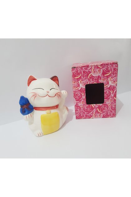 17X15 cm Piggy Bank with Cat Figure for Kids Ceramic Piggy Bank Decoration for Home