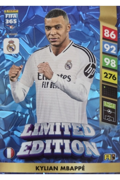 Fıfa 365 Adrenalyn XL 2025 Kylian Mbappé Limited Edition Futbolcu Kartı