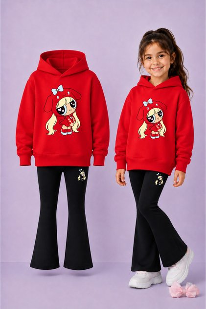 Sweatshirt - Spanish Leggings Set Girls' Winter Top and Bottom Set
