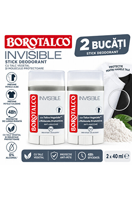 2x Deodorant Stick Invisible 40 ml