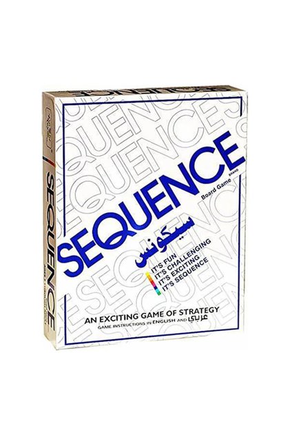 لعبة التحدي والذكاء سيكونس الجماعية - Sequence Board Game (النسخة العربية والإنجليزية)