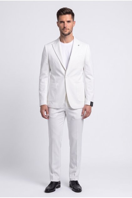 Men's Slim Fit Suit with Pocketed Jogger Pants