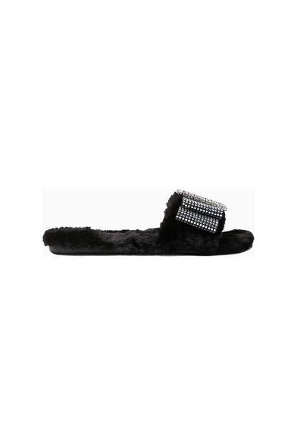 Cosy Bow Faux Fur Luxury Design Women's Slipper