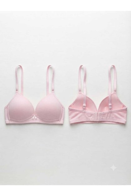 Nicoletta 116108-36 Açık Pembe Genç Kız No push-up Dolgusuz Balensiz Pamuklu Günlük Sütyen