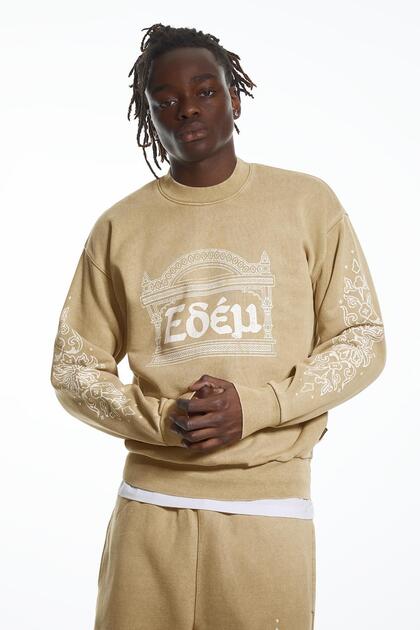 ARIES X yıkama efektli sweatshirt