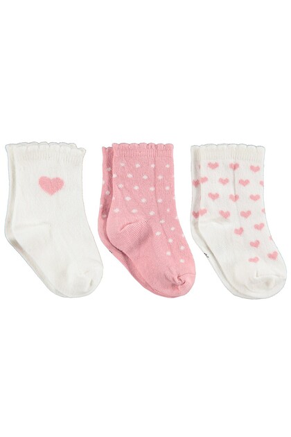 3-Piece 6-18 Months Baby Girl Sock Set with Points