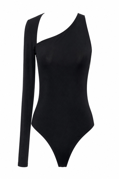 Dekolteli Tek Kol Bodysuit