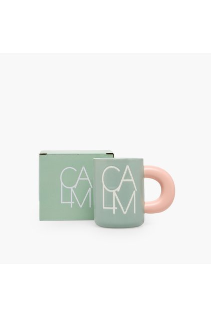 Calm Print New Bone China Mug with Handle - 400 ml