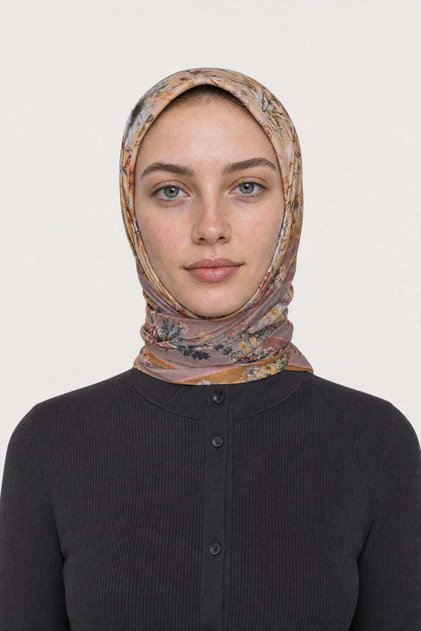 Orlienne Patterned Organic Scarf