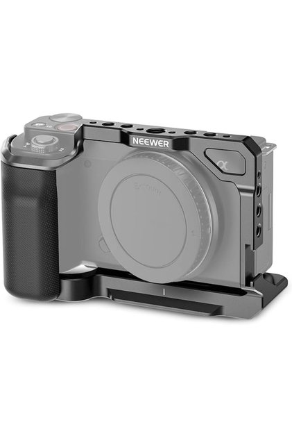 ZV-E10 Cage Camera Cage with Silicone Handle, 1/4 Inch Thread, 3/8 Inch ARRI Positioning Hole