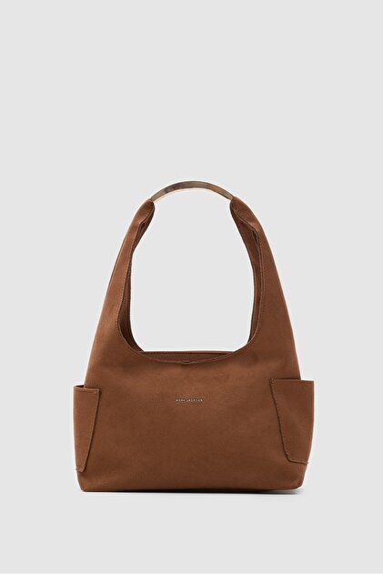 Vedette Suede Shoulder Bag Brown