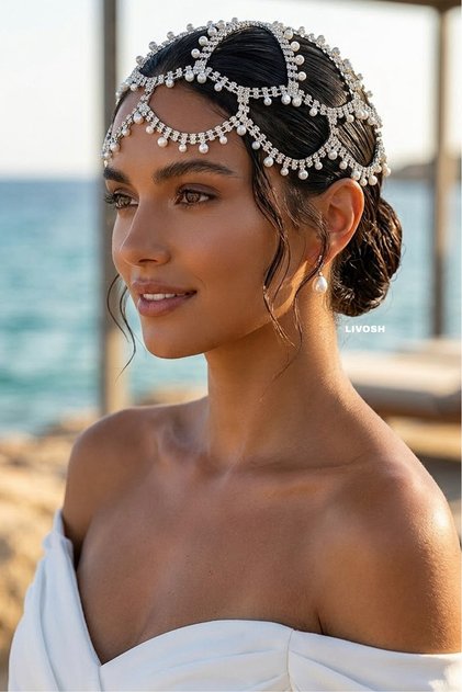 Pearl Modern Head Accessory Bridal Crown Wedding Crown Engagement Crown