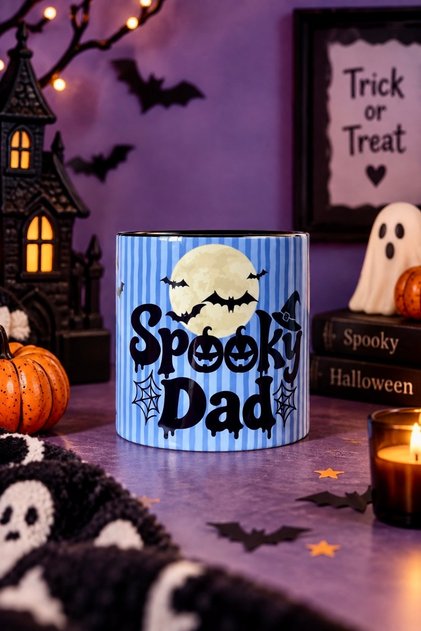 Spooky Dad Halloween Kupa Bardak – 225 ml Porselen Cadılar Bayramı Temalı Kupa