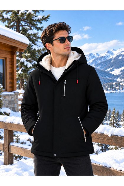 Fur Inside, Air and Water Proof Men's Coat