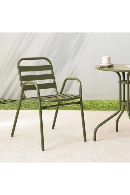 Anca Outdoor Aluminium-steel Chair - Green
