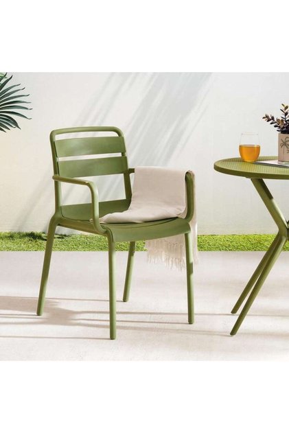 Lively Outdoor Arm Chair - Olive Green