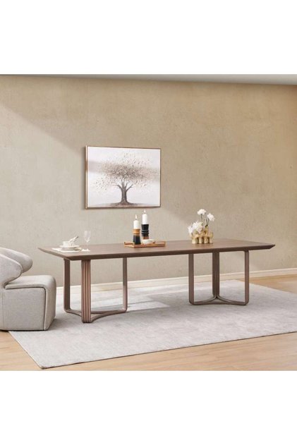 Rophe 10 Seater Dining Table - Cream Grey