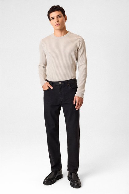 Dark Navy Blue Denim Trousers