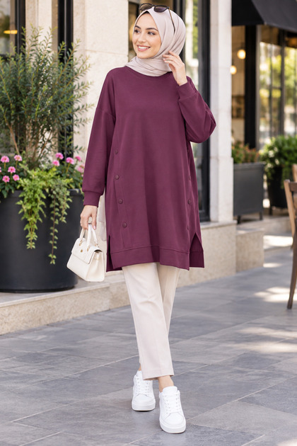 Düğme Detaylı Tunik 6206