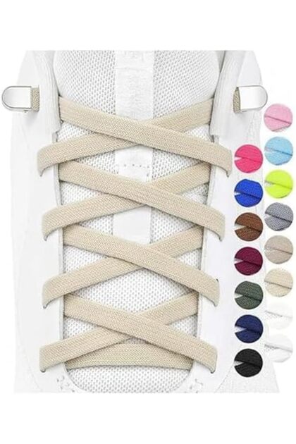 Elastic No Tie Shoe Laces, Stretch Flat Tieless Shoestrings for Sneakers, Adjustable Shoelace Replac