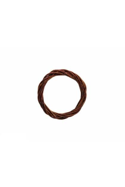 Doğal Ahşap Bambu Kapı Süsü Çelengi 30cm Kahverengi