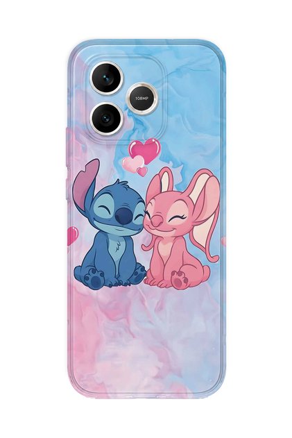 Honor 600 Lite Compatible Stitch Angel Patterned Transparent Phone Case