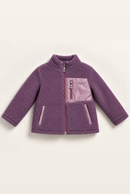 4-12 Years Old Winter Mode Girls' Coat - Purple