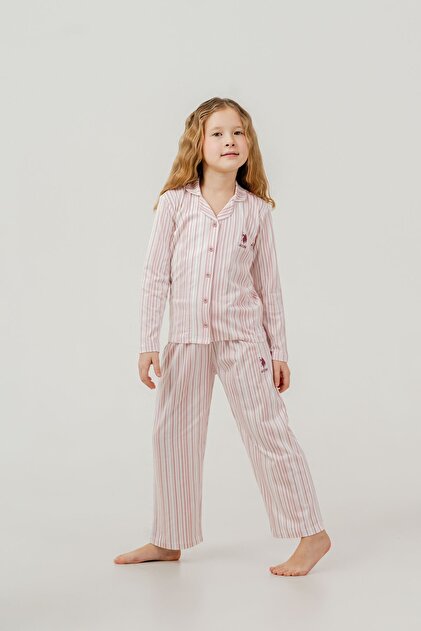 4-14 Years Licensed Us Polo Assn Girls' Set-Latte