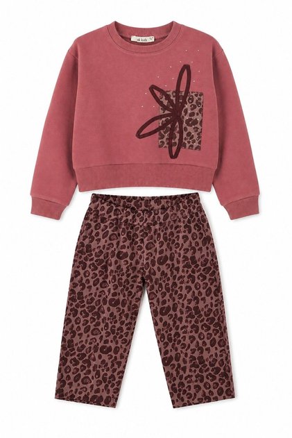 1-4 Years Hibiscus Leo Girls' Set-Rose