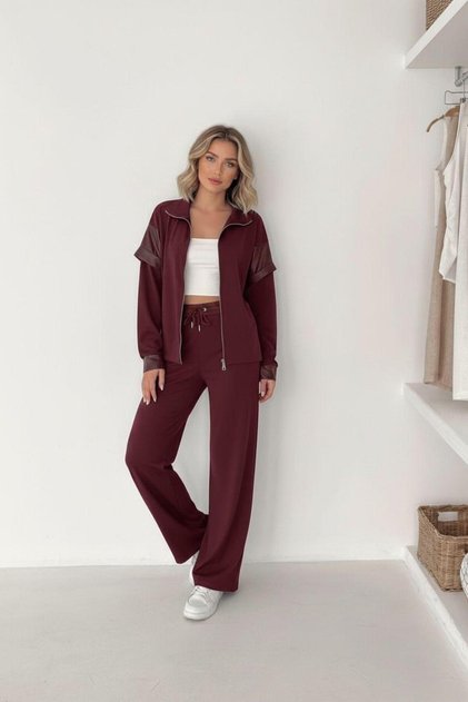 Women's Two-Piece Set Modal Fabric Garnished Top and Bottom Set