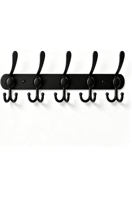 Wall Mount Coat Rack, Heavy Duty Tri Hooks, Durable Stainless Steel, Entryway Bathroom Storag