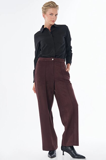 Suede Trousers Brown 79019