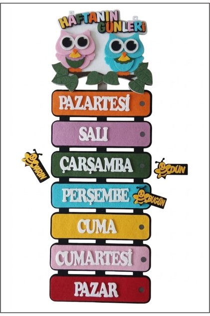 Days of the Week Felt Board Classroom Chart Elementary School Preschool Nursery 1St 2. Class