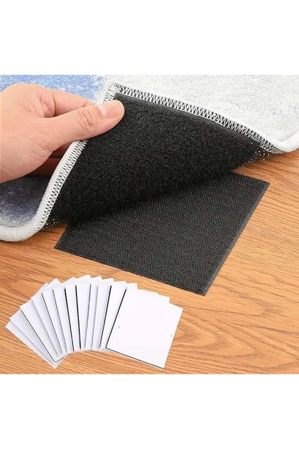 Hook and Loop Tape, 4 x 4Inches Heavy Duty Fastener Strips with Adhesive for Indoor and Ou