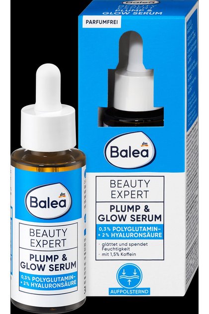 ser facial cu acid hialuronic si poliglutamic, hidratant plump glow, 30 ml