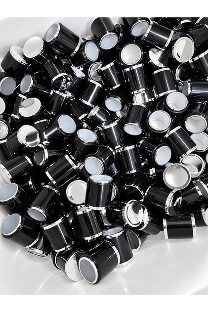 15’li Polo Parfüm Kapağı – 15 mm Valflere Uygun Siyah Krom Kapak
