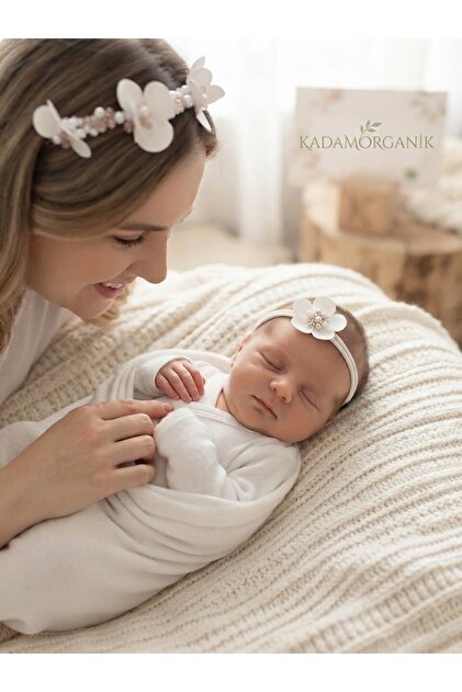 Bahar' Special Series Salmon Mother Baby Maternity Crown