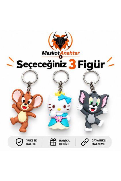 Silikon Anahtarlık 3'lü Seçimli