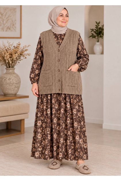 Vestă din lână, model Mother, culoare uni, cu buzunare și nasturi