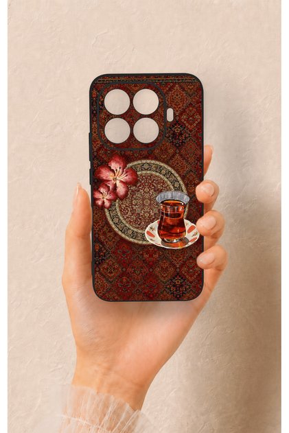 Mi 15T PRO Uyumlu Halı ve Çay Desenli Silikon Kılıf