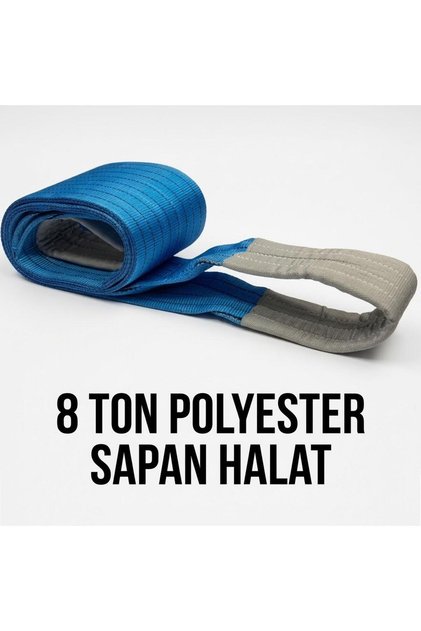 Polyester Sapan Halat 8 TON - 3 METRE // 6:1 KALİTE CE BELGELİ / Gözlü Yük Taşıma Halatı