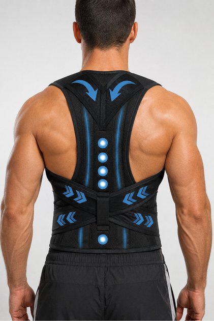 Underwire Upright Posture Corset Unisex Back Shoulder Support Hunchback Adjustable Posture Corrector Daily Use Back Support Corset