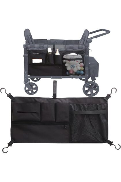 Stroller Wagon Cargo Net for W-Series Models and Utility Carts, Mesh Storage Organizer Bag with Sort