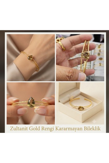 Zultanite Gold Color – Stylish, Non-Tarnishing Natural Stone Bracelet